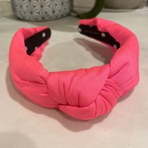 Lele Sadoughi hot pink satin headband